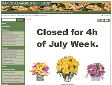 Tablet Screenshot of karlsflowers.com